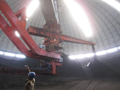 河钢乐亭钢铁项目原料系统原料区域贮煤系统